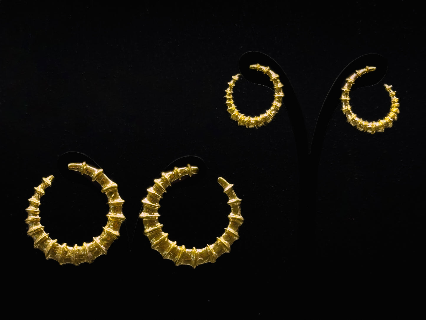 Potnia golden earrings / rings